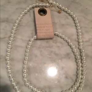 NWT Anthropologie Ivory Beaded glasses sunglasses & mask chain